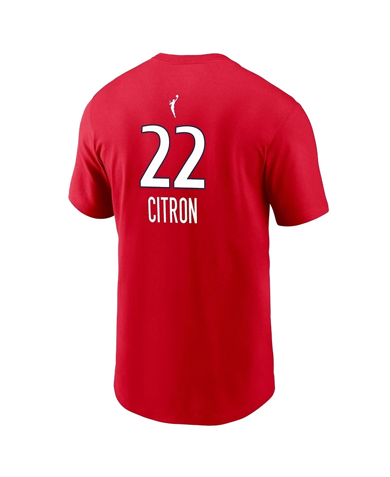 Nike Men's Sonia Citron Red Washington Mystics Explorer Edition Name Number T-Shirt