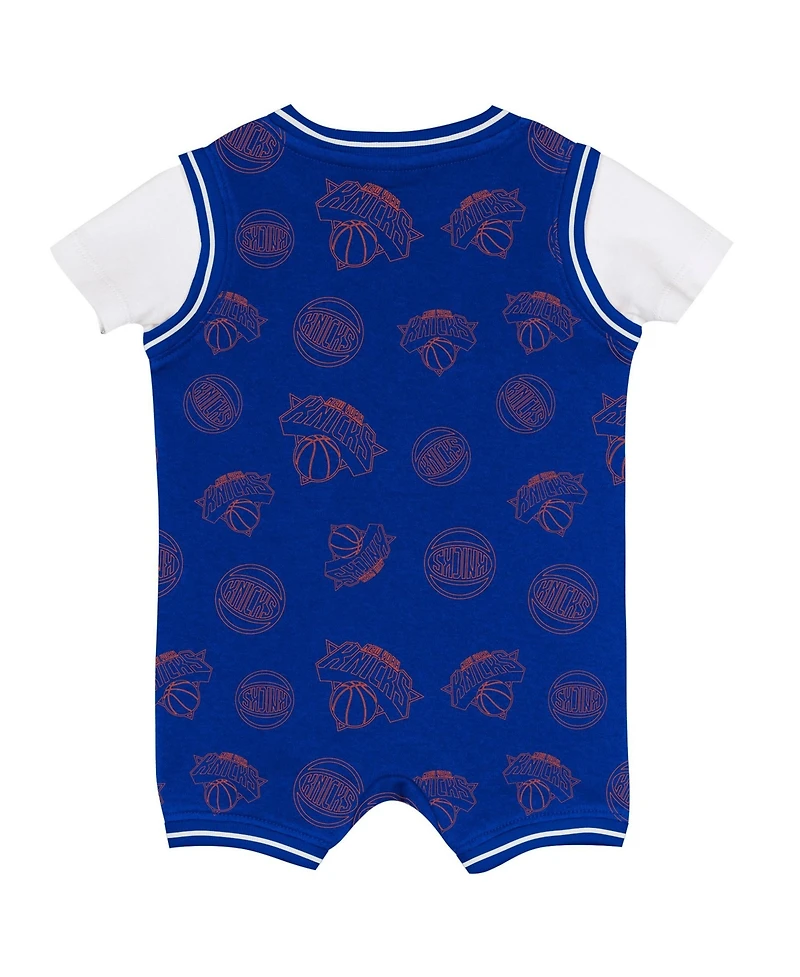 Outerstuff Baby Boys and Girls Blue New York Knicks Logo Mania Bodysuit
