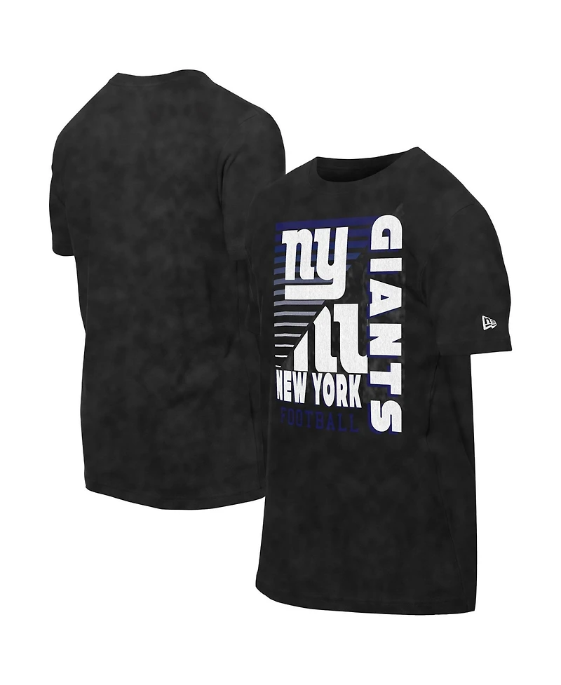 New Era Men's Black York Giants Enzyme Washed Oversized T-Shirt