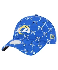 New Era Women's Royal Los Angeles Rams Ribbon 9TWENTY Adjustable Hat