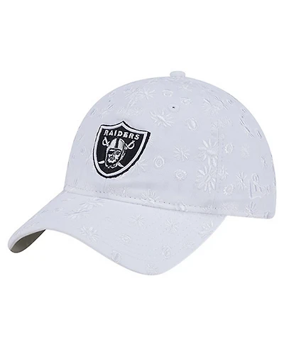 New Era Women's White Las Vegas Raiders Floral 9TWENTY Adjustable Hat
