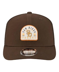 New Era Men's Brown San Diego Padres Throwback Contest 9SEVENTY Adjustable Trucker Hat