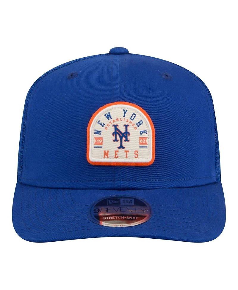 New Era Men's Royal New York Mets Contest 9SEVENTY Adjustable Trucker Hat