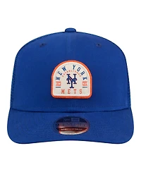 New Era Men's Royal New York Mets Contest 9SEVENTY Adjustable Trucker Hat