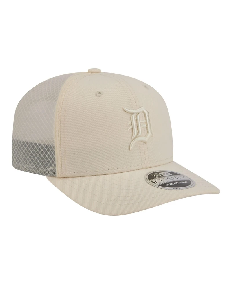 New Era Men's Light Beige Detroit Tigers Color Pack Coolera 9SEVENTY Trucker Adjustable Hat