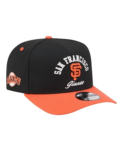 New Era Men's Black/Orange San Francisco Giants Arched A-Frame 9FIFTY Adjustable Hat