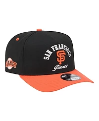 New Era Men's Black/Orange San Francisco Giants Arched A-Frame 9FIFTY Adjustable Hat