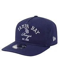New Era Men's Navy Tampa Bay Rays Stacked 19TWENTY Adjustable Hat