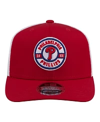 New Era Men's Red Philadelphia Phillies Active 9SEVENTY Adjustable Trucker Hat
