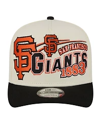 New Era Men's Cream/Black San Francisco Giants Classic A-Frame 9FIFTY Snapback Hat