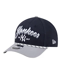 New Era Men's Navy/Gray New York Yankees Team Loyal 9FORTY M-Crown Adjustable Hat