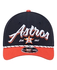New Era Men's Navy/Orange Houston Astros Team Loyal 9FORTY M-Crown Adjustable Hat