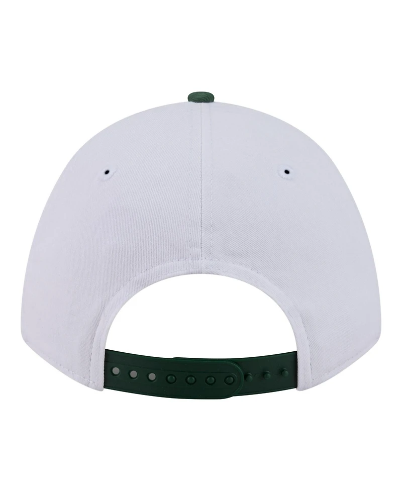 New Era Men's White Green Bay Packers Team Loyal A-Frame 9FORTY Adjustable Hat