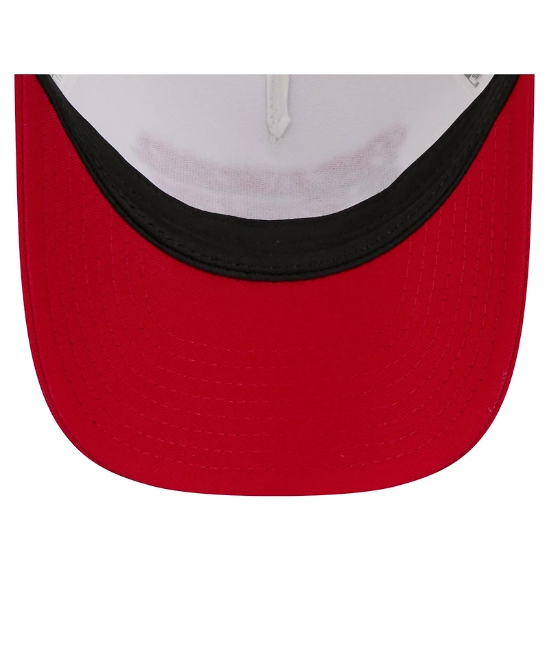 New Era Women's Light Beige/Red Philadelphia Phillies Retro 9FORTY M-Crown A-Frame Trucker Adjustable Hat