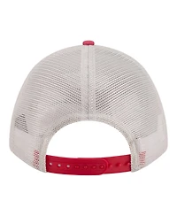 New Era Men's Light Beige/Red Philadelphia Phillies Frayed M-Crown A-Frame 9FORTY Trucker Adjustable Hat
