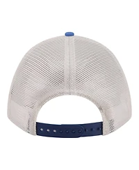 New Era Men's Light Beige/Royal Atlanta Braves Frayed M-Crown A-Frame 9FORTY Trucker Adjustable Hat
