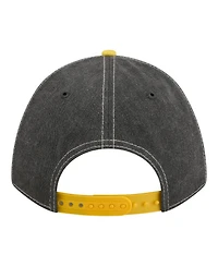 New Era Men's Black/Gold Pittsburgh Steelers 9FORTY Felt A-Frame Adjustable Hat