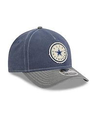 New Era Men's Navy/Gray Dallas Cowboys 9FORTY Felt A-Frame Adjustable Hat