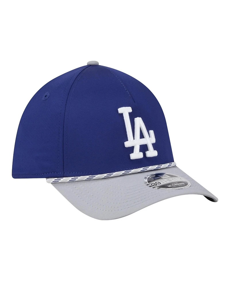 New Era Men's Royal/Gray Los Angeles Dodgers Rope M-Crown A-Frame 39THIRTY Flex Hat