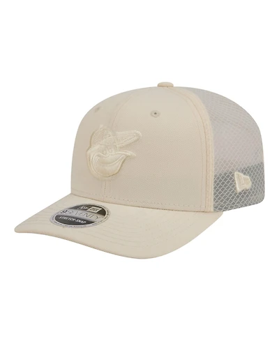 New Era Men's Light Beige Baltimore Orioles Color Pack Coolera 9SEVENTY Trucker Adjustable Hat