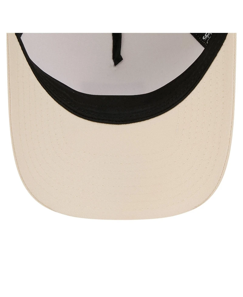 New Era Women's Light Beige Washington Nationals Tonal Patch 9FORTY M-Crown A-Frame Trucker Adjustable Hat