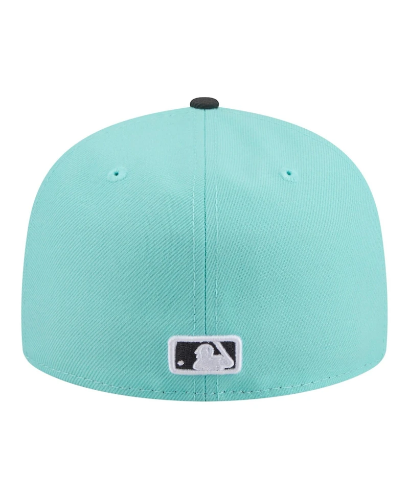 New Era Men's Turquoise/Charcoal San Francisco Giants Two-Tone Color Pack 59FIFTY Fitted Hat