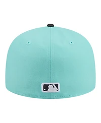 New Era Men's Turquoise/Charcoal San Francisco Giants Two-Tone Color Pack 59FIFTY Fitted Hat