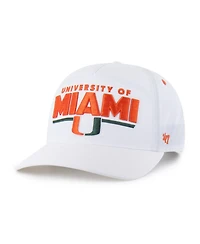 '47 Brand Men's and Women's White Miami Hurricanes brr° Expressway Hitch Adjustable Hat