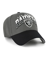 '47 Brand Men's Charcoal Las Vegas Raiders Split Block Mvp Adjustable Hat