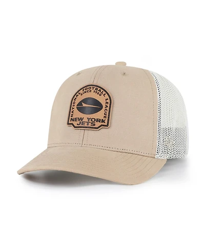 '47 Brand Men's Khaki New York Jets Bonehide Trucker Adjustable Hat