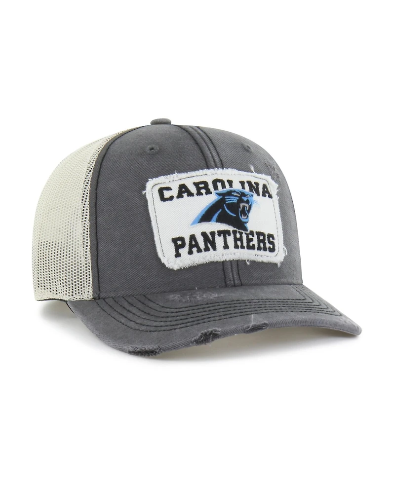 '47 Brand Men's Charcoal Carolina Panthers Egremont Well-Worn Adjustable Trucker Hat