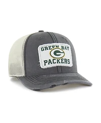 '47 Brand Men's Charcoal Green Bay Packers Egremont Well-Worn Adjustable Trucker Hat