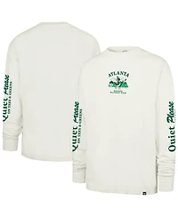 '47 Brand Men's Cream Atlanta Braves Quiet Please Foundation Long Sleeve T-Shirt