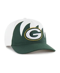 47 Brand Men's White Green Bay Packers Jagged Hitch Adjustable Hat