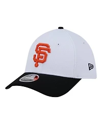 New Era Big Boys and Girls White/Black San Francisco Giants Baseball 39THIRTY M-Crown Flex Hat