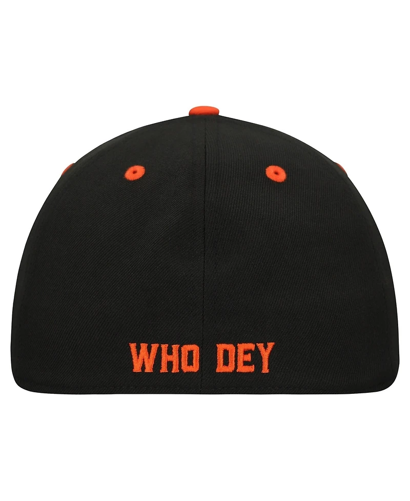 New Era Men's Black Cincinnati Bengals Streak Season Ticket Member 39THIRTY Flex Hat