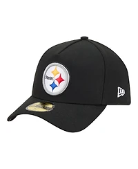 New Era Men's Black Pittsburgh Steelers A-Frame 59FORTY Fitted Hat