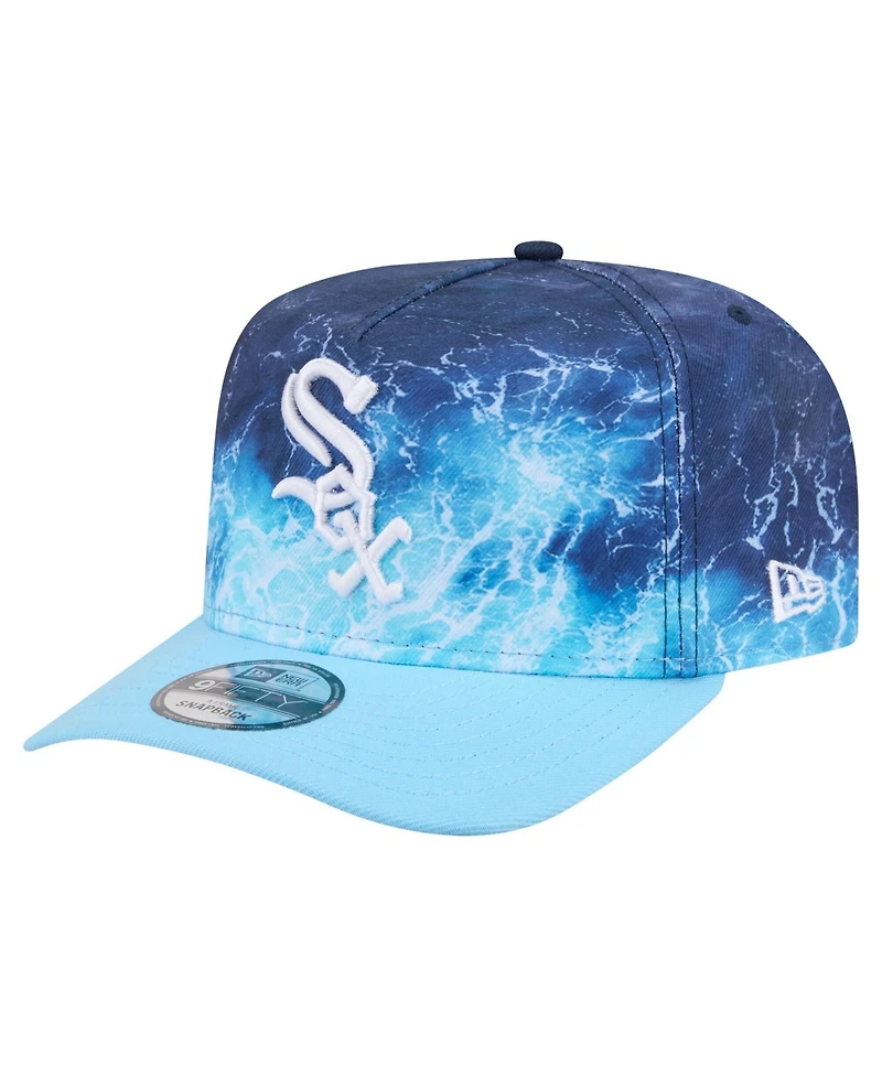 New Era Men's Light Blue Chicago White Sox Deep Water Pre-Curved 9FIFTY A-Frame Snapback Hat