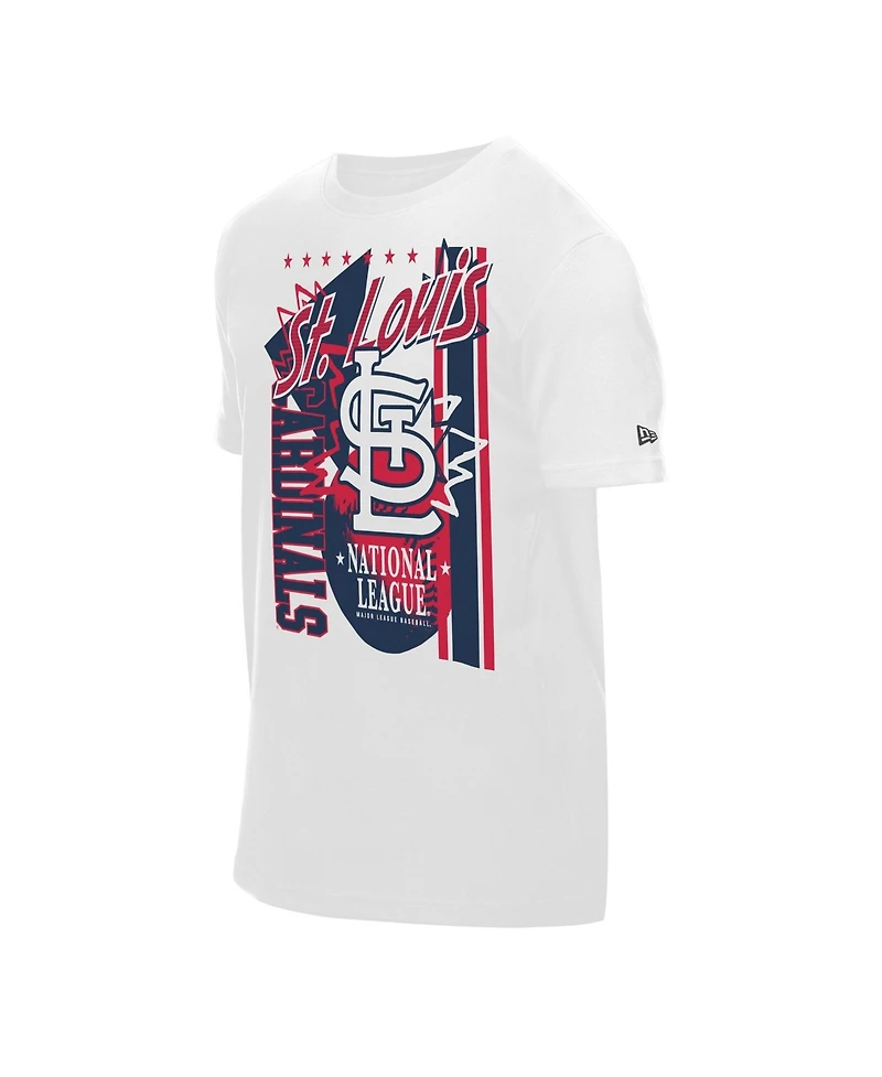 New Era Men's White St. Louis Cardinals Big Graphic Domestic T-Shirt