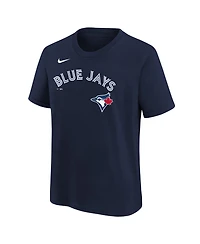 Nike Big Boys and Girls Navy Toronto Blue Jays Wordmark T-Shirt