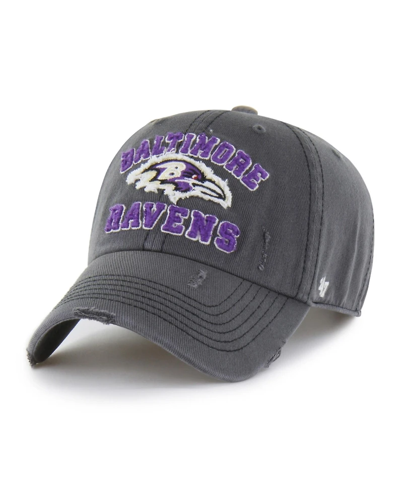 '47 Brand Men's Charcoal Baltimore Ravens Seymoore Clean Up Adjustable Hat