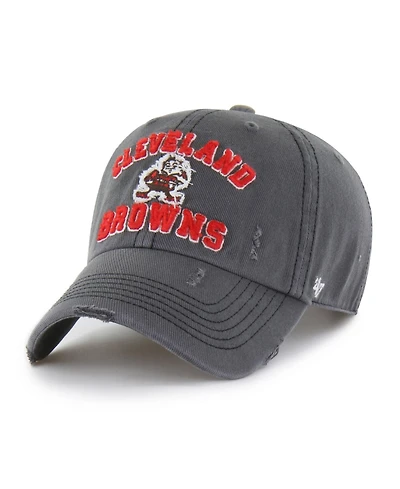 '47 Brand Men's Charcoal Cleveland Browns Seymoore Clean Up Adjustable Hat
