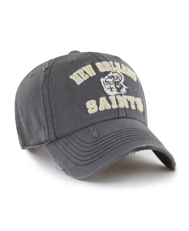 '47 Brand Men's Charcoal New Orleans Saints Seymoore Clean Up Adjustable Hat