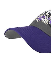 '47 Brand Men's Charcoal Baltimore Ravens Split Block Mvp Adjustable Hat
