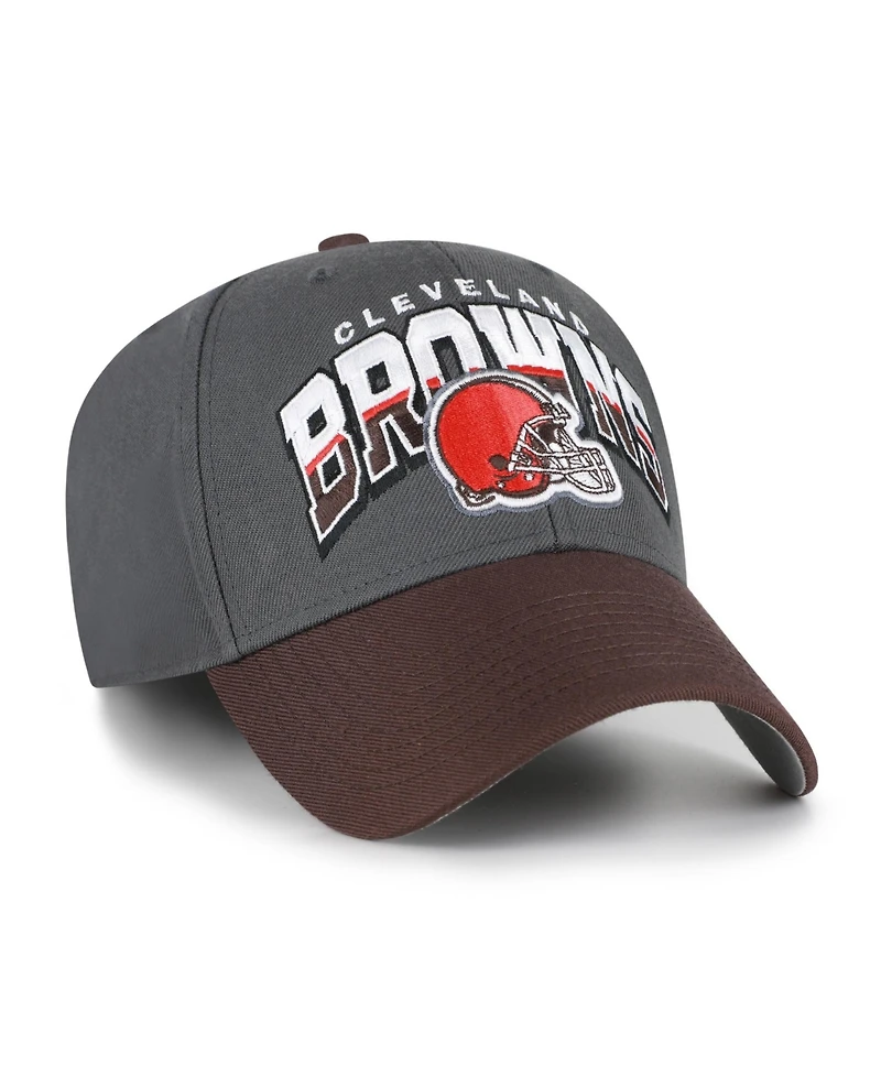 '47 Brand Men's Charcoal Cleveland Browns Split Block Mvp Adjustable Hat