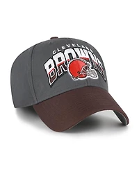 '47 Brand Men's Charcoal Cleveland Browns Split Block Mvp Adjustable Hat