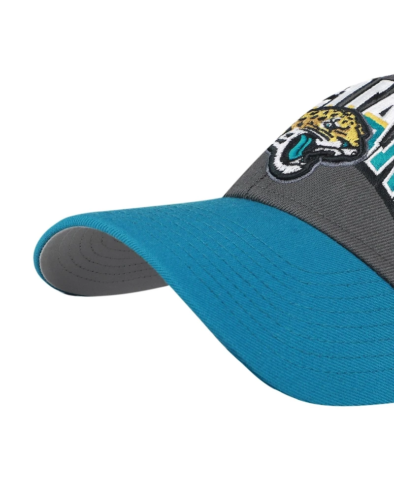 '47 Brand Men's Charcoal Jacksonville Jaguars Split Block Mvp Adjustable Hat