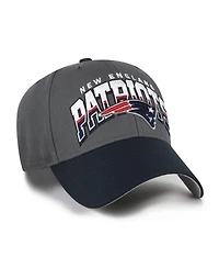 '47 Brand Men's Charcoal New England Patriots Split Block Mvp Adjustable Hat