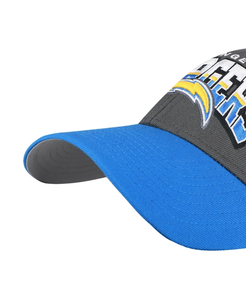 '47 Brand Men's Charcoal Los Angeles Chargers Split Block Mvp Adjustable Hat
