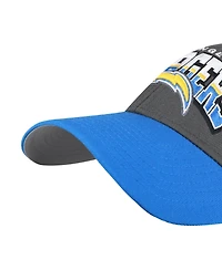 '47 Brand Men's Charcoal Los Angeles Chargers Split Block Mvp Adjustable Hat